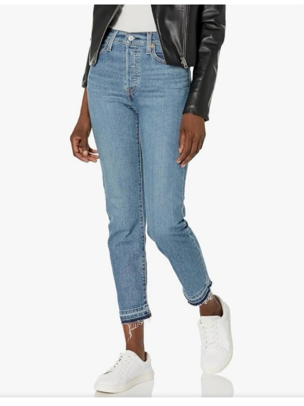 Levi's Wedgie Straight Viral Iconic High Rise 31 Raw Hem